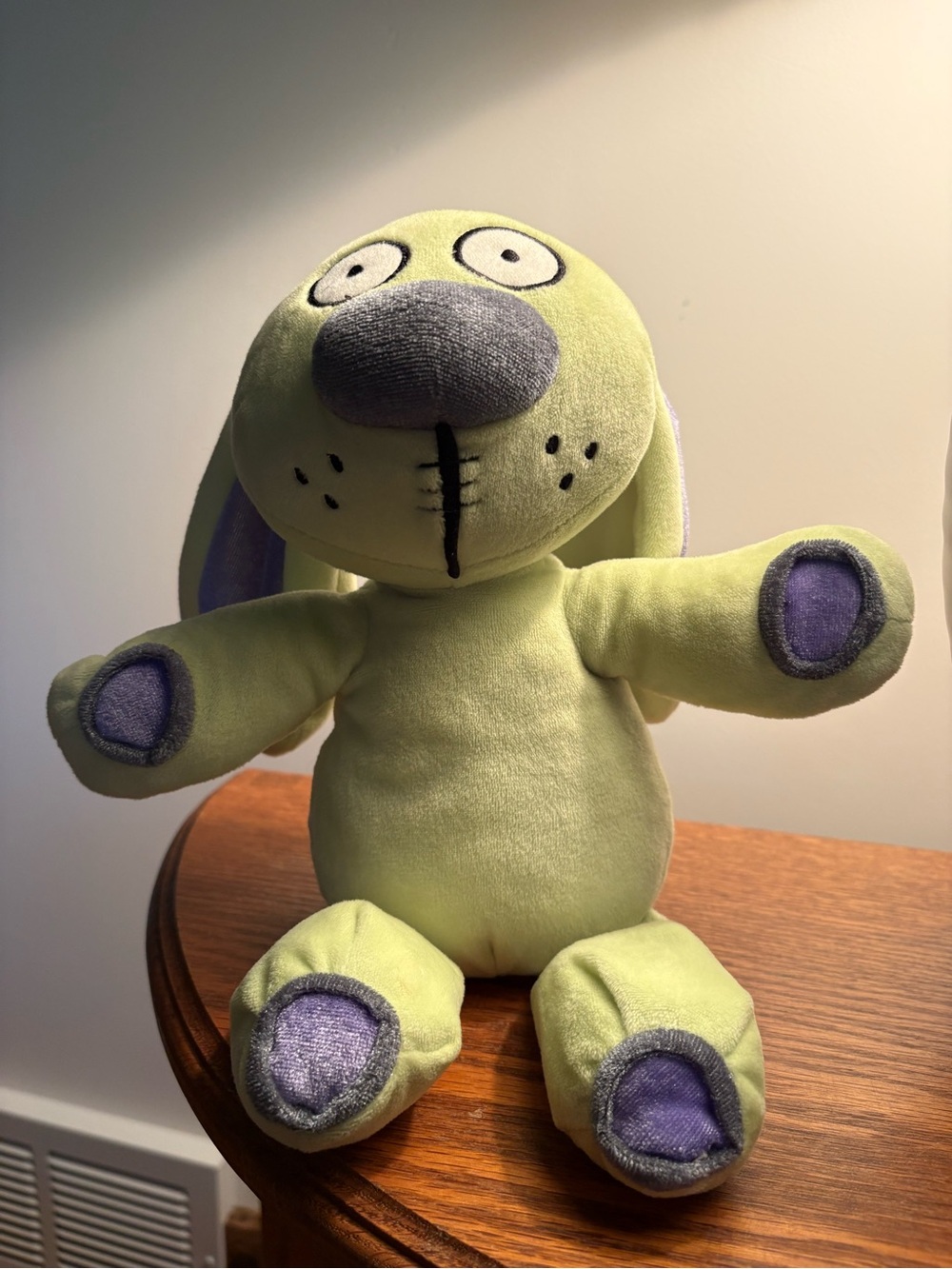 Vintage 2004 Yottoy Knuffle Bunny Plush Mo Willems 8” Green Rabbit Kidcore